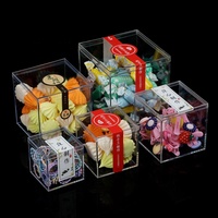 Populaire PET Toutes Tailles En Plastique Transparent Tiramisu Dessert Boîte avec Couvercle En Plastique Gâteau Récipient pour Biscuit Dessert Cookie pour Boulangerie