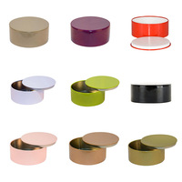 Boîte en étain de qualité supérieure avec logo personnalisé, petites boîtes rondes en métal pour bonbons, chocolat, gâteaux de rêve, boîte en étain avec couvercles