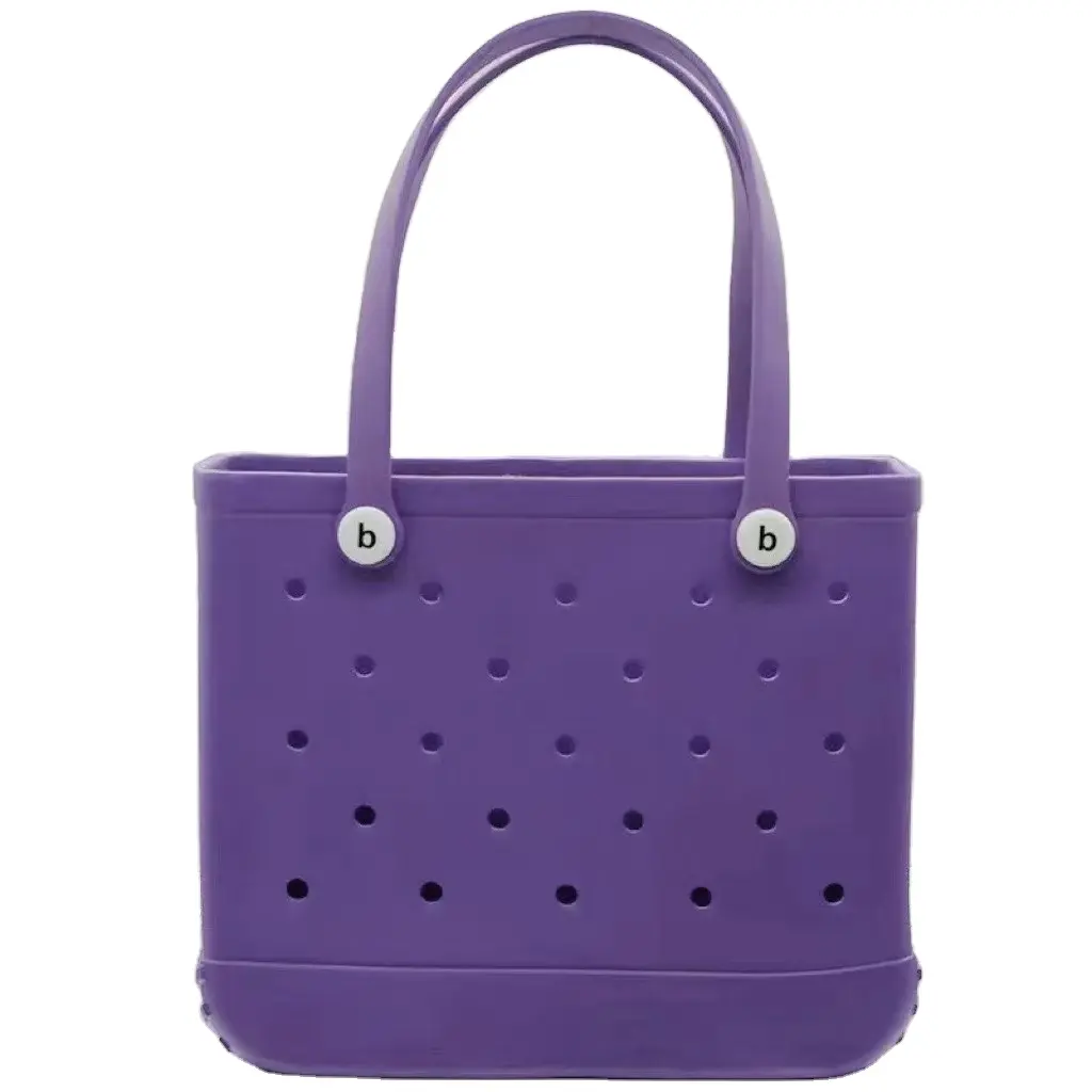 Popular impermeable mujer EVA Tote gran cesta de la compra bolsas playa silicona Bogg bolso monedero Eco Jelly Candy señora bolsos