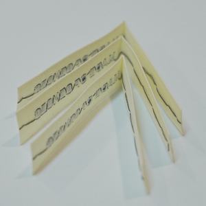 100% biologisch katoenen geweven <span class=keywords><strong>labels</strong></span>, milieuvriendelijk merklogo, kleding, houten shuttle geweven label - Product Image 6