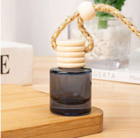 Diffuseur de parfum pour voiture rond de 8 ml de qualité supérieure, réutilisable, avec bouchon en bois, logo personnalisé