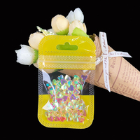 5.5*9cm sac en plastique petit paquet transparent impression personnalisée Logo fond plat fermeture éclair zip-lock couleurs complètes sacs d'emballage