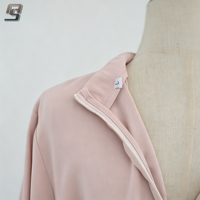 Abaya musulmane personnalisée pour femmes, col montant, couleur unie, manches longues, robe longue modeste, vêtements islamiques de Dubaï, vente en gros OEM