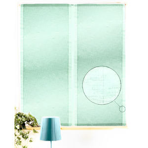 LEA LINE - Coppia di Tende Diritte in Poliestere 60x145cm, Verde Acqua - Product Image 1