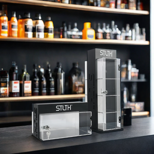 Tủ trưng bày thuốc lá siêu thị, chất liệu acrylic đen mờ, kiểu dáng máy bán thuốc lá tự động - Product Image 2