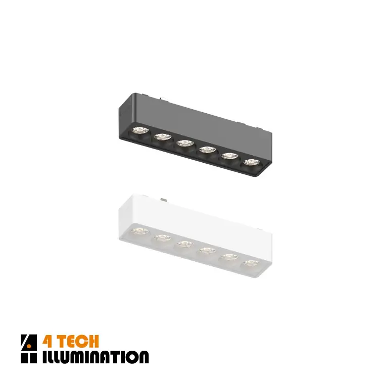 Haute Qualité 48v 2700-4000K Plafond Suspendu Suspendu Encastré Led Piste Multispot Lumière Magnétique Ultra Mince Aimant Tracklight