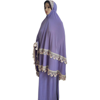 Grande jupe Hijab en dentelle musulmane, ensemble deux pièces pour femmes, Al Amira, Khimar, foulard de prière, Abaya, islamique, ethnique, Jilbab, nouveau modèle