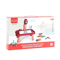 Tableau d'écriture effaçable éducatif pour enfants, avec lumière LED, jouets de table à dessin, projecteur de dessin pour enfants
