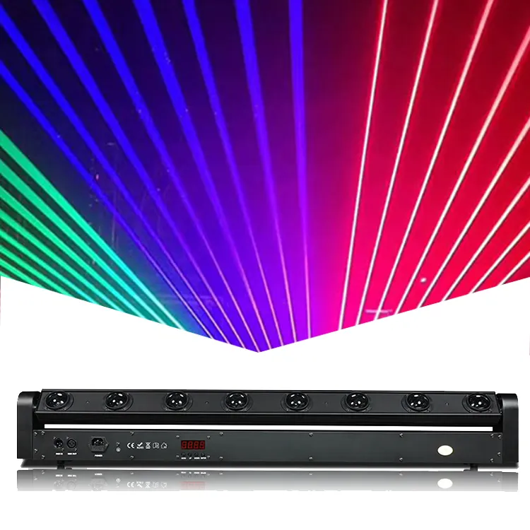 luces discoteca party laser projector lazer light 8 eyes rgb led mini Disco laser light for Dj Nightclub Dmx Stage lights