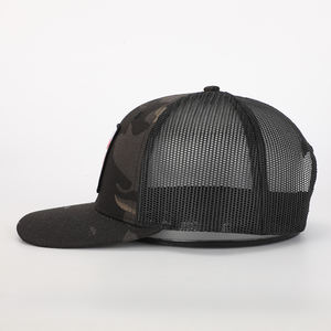 調整可能な6パネル夏用メッシュハット男性用トラッカーキャップ刺繍パッチスナップバック付きコットン<span class=keywords><strong>100</strong></span>% 3D屋外一般生地 - Product Image 4