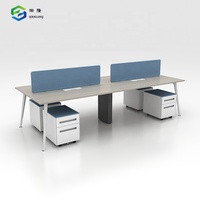 Bureau de bureau modulaire extensible en aluminium de haute qualité poste de travail de bureau moderne pour 4 personnes