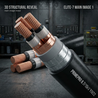 Cable de Alimentación PrimePro 8.7/15kV YJV22, Doble Blindaje de Acero, 3 Núcleos, Aislamiento XLPE, Conductor de Cobre, Clasificación IP68, Duración de Más de 40 Años