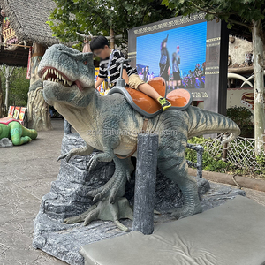 Juegos de atracciones para interiores al aire libre Token Coin Operated Animatronic <span class=keywords><strong>Trex</strong></span> Dinosaur Rides para niños Park - Product Image 1
