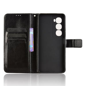 Étui de téléphone portefeuille en cuir TPU motif Crazy Horse pour <span class=keywords><strong>Itel</strong></span> City100 4G étui de téléphone portable de luxe - Product Image 4