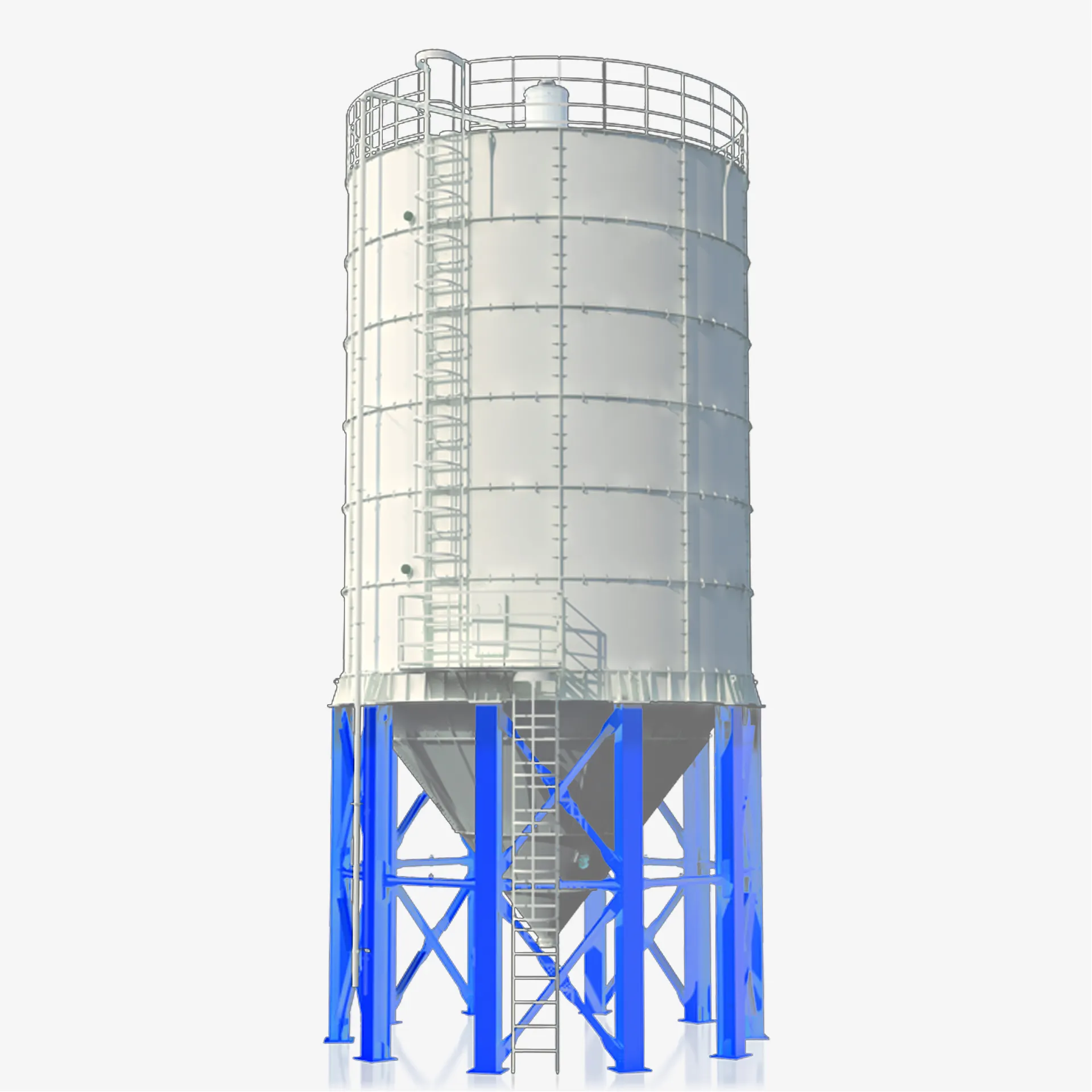 Planta de vassoura de concreto usado do cimento silo preço 500 toneladas