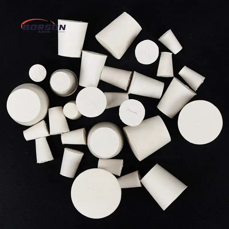 Factory Hot Selling Solid Rubber Drain Tapered Plug Stoppers White Bottle rubber Plug Tube natural rubber stopper