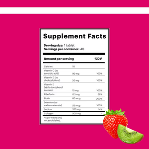 Compra OEM a granel tabletas efervescentes de colágeno de alta calidad colágeno y vitamina E sabor a fresa y kiwi soporte para el cabello, la piel y las uñas - Product Image 6
