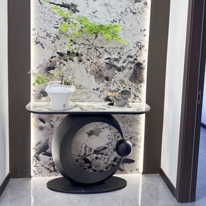 Table Console Design Luxe Léger, Étroite en Pierre Frittée <span class=keywords><strong>pour</strong></span> Entrée, Meuble <span class=keywords><strong>d</strong></span>'Appoint Élégant <span class=keywords><strong>pour</strong></span> Salon Face à la Porte - Product Image 5