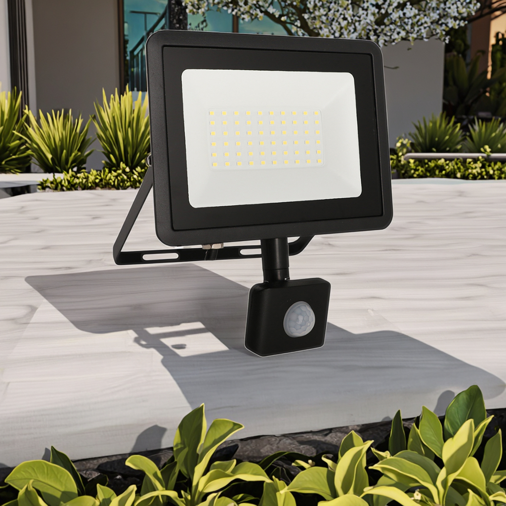 Landscape Slim RGB LED Flood Light IP65 Waterproof AC220V 30W Aluminum High Bright Light Sensor Remote Control Spotlight Garden