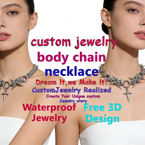 जिये अनुकूलित गहने निर्माता ओम/गंध उच्च गुणवत्ता वाले वाटरप्रूफ हिप हॉप ट्रेंडी बॉडी चेन हार गहने थोक - Product Image 1