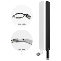 Antenne Wi-Fi externe pour radio d'usine, 2,4 GHz, gain 5 dBi, omnidirectionnelle, connecteur RP-SMA, antenne de communication Wi-Fi sans fil en caoutchouc
