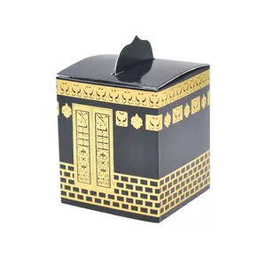 Goud Zwart Moslim Kaaba Laser Cut Hadj Bedevaart Doos