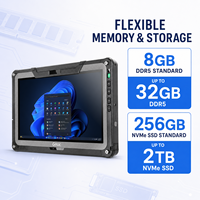 Getac F110 Nueva Tableta Industrial Resistente con Windows 11 Pro, Pantalla Táctil Intelible Bajo la Luz Solar para Diagnóstico Automotriz