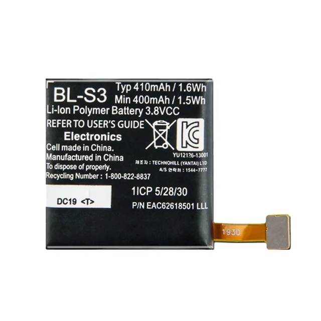 High Quality BL-S3 Watch Battery for LG G Watch R W110 W150 Smartwatch Genuine Replacement Watch Battery 410mAh