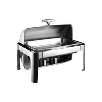 Four thermique pliant pour hôtel Conteneur de chauffage des aliments Réchaud à buffet en acier inoxydable Réchaud à alcool Buffy