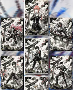 การ์ดสะสม BaiYe <span class=keywords><strong>Chainsaw</strong></span> Man สำหรับเกมเทรดดิ้ง ของเล่นสะสมแนวแอคชั่น ของขวัญสำหรับคนรักการ์ด - Product Image 5