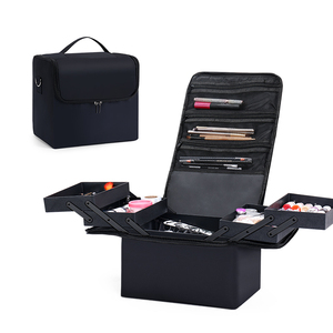 Valigetta Professionale per Trucco Multistrato, Grande Borsa Portatile a Tracolla per Trucco, Strumenti per Manicure, Tatuaggi, Cassetta degli Attrezzi Multifunzione - Product Image 1