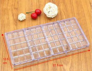 Set di 4 Stampi Trasparenti in Policarbonato Rigido per la Produzione di Barrette di Cioccolato - Product Image 5