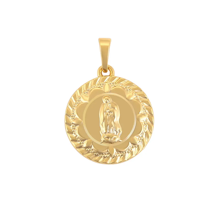 Xuping-Colgante religioso de color dorado para mujer, joyería, regalo de Navidad, Virgen María, 35657