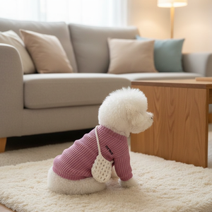 Ropa para Perros con Logotipo Personalizado, MOQ Bajo, Color Sólido, Diseño de Waffle, Traje de Primavera/Otoño para Cachorros y Gatitos - Product Image 6