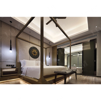 Lit en bois King Size 5 étoiles design moderne de luxe haut de gamme Ensemble de meubles de chambre à coucher complet personnalisé