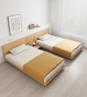 Cadres de Lit Bas Tatami Hôtel Maison avec Tête de Lit en Bois de Chêne Tailles Complet Queen King Letto Matrimoniale 160x200 Lit Coffre