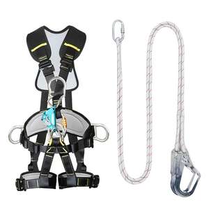 Sabuk pengaman panjat tebing, tali keselamatan seluruh tubuh luar ruangan, peralatan mendaki gunung, sabuk pengaman mudah digunakan - Product Image 1