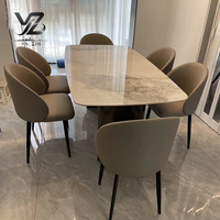 Vente en gros de chaises d'hôtel en tissu Yazhi Mobilier de chambre moderne Chaises de restaurant nordique en métal en cuir PU