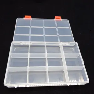 12隔层可拆卸塑料透明储物盒钉子零件储物盒