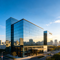Mur-rideau en verre architectural sur mesure pour projet, façade en aluminium monobloc résistante aux intempéries