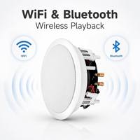 Altavoz de Techo Wi-Fi, Apto para Apartamentos, Oficinas, Bares y Tiendas, Rejilla Magnética, Conexión Bluetooth Personalizable, HDMI