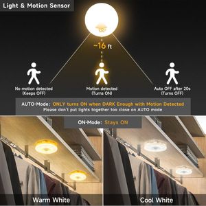 Veilleuse LED rechargeable moderne en aluminium avec détecteur de mouvement infrarouge, allumage/extinction automatique, écologique, blanche, pour chambre à coucher - Product Image 3