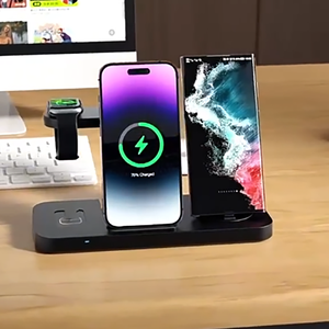 Station de charge sans fil 3-en-1 à charge rapide, station de charge sans fil multifonctionnelle compatible avec les téléphones mobiles <span class=keywords><strong>iPhone</strong></span> Samsung - Product Image 6