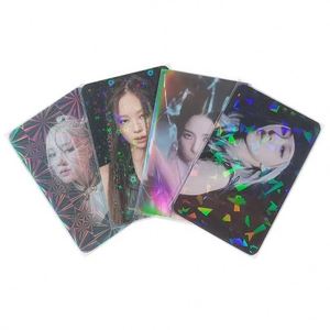 Protège-cartes holographiques 61x81mm en PP de 200 microns d'épaisseur, effet verre brisé, pour photos d'idols, avec film laser scintillant - Product Image 4