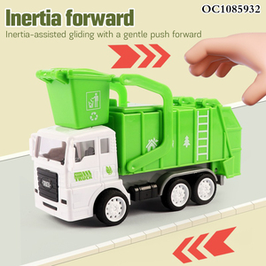 Plastic Friction Car <strong>Mini</strong> Green <strong>Garbage</strong> <strong>Truck</strong> Sanitation <strong>Truck</strong> Toys for Kids - Product Image 3