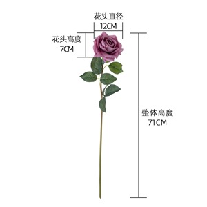 ดอกกุหลาบประดิษฐ์ CallaFloral ก้านเดี่ยว กลีบโพลีเอสเตอร์ สำหรับตกแต่งบ้านและงานแต่งงาน - Product Image 4