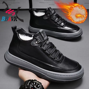 Autumn and Winter High-Top Casual Men's <b>Shoes</b> Lightweight Cotton Fabric Lining Wholesale Offer - Product Image 3