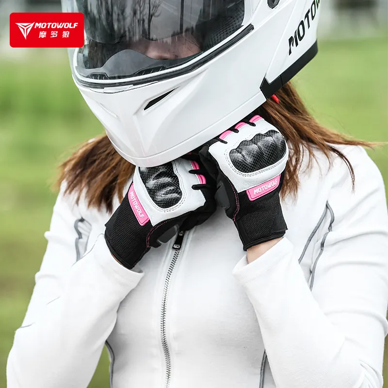 MOTOWOLF guanti da donna per armature da corsa a mano per moto da moto touch screen da donna