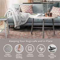 Tapis de protection antidérapant en mousse PVC épaisse et durable, motif uni, pour tapis d'extérieur et de couloir