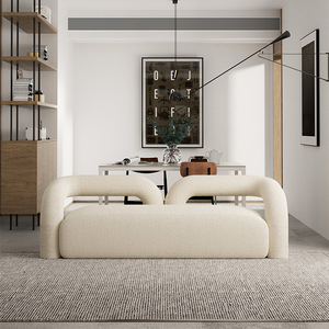 Silla de Espera Moderna Curva de Tela, Ovalada, Cómoda, para Uso Comercial - Product Image 4
